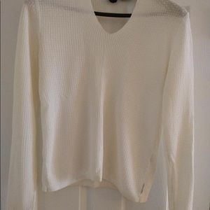 Armani crème LS size small sweater